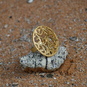 anillo mujer dorado