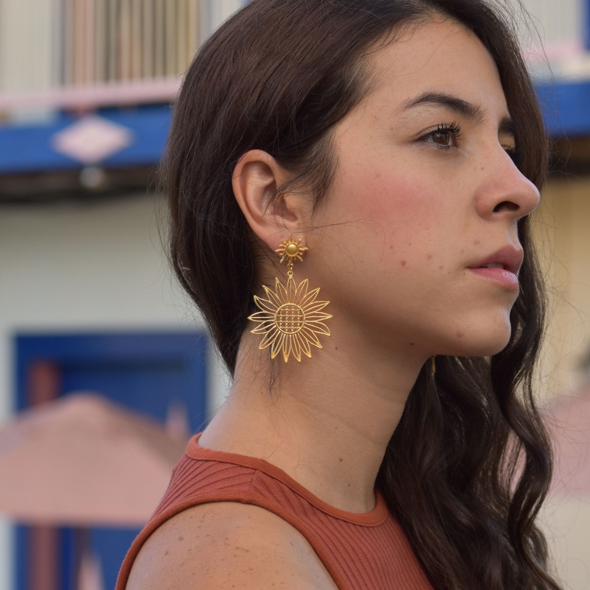 Aretes Girasol