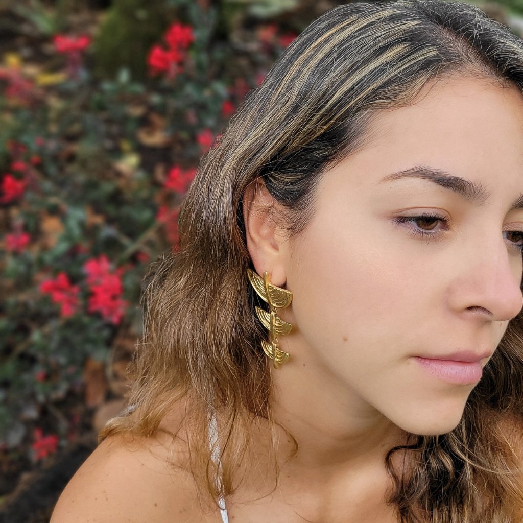 Arete mujer dorado